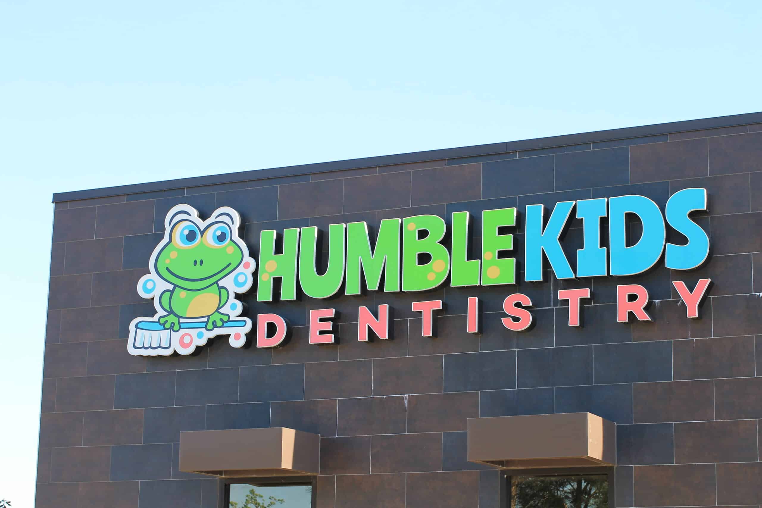 Front of building at Humble Kids Dentistry in Humble, TX